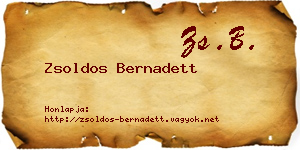 Zsoldos Bernadett névjegykártya