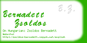 bernadett zsoldos business card